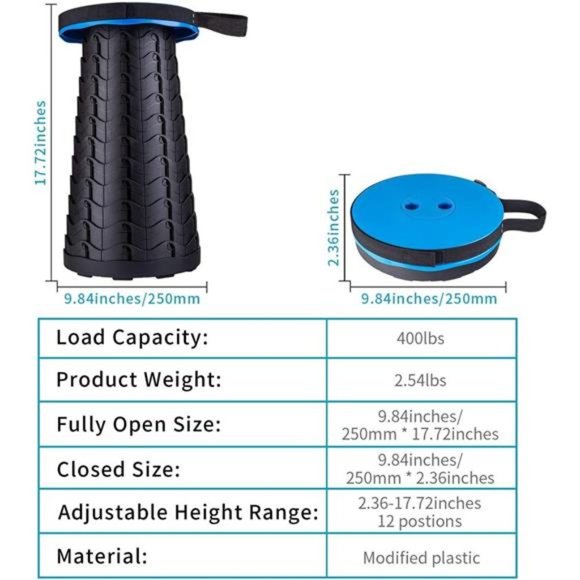 Upgraded Folding Stool Lightweight Yet More Sturdy with Load Capacity 400lbs - Picture 3 of 7